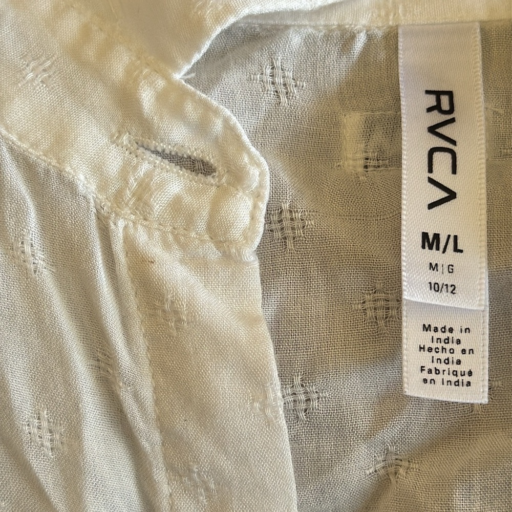 RVCA button down blouse with cutout on back - Picture 10 of 11